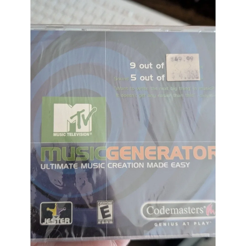 MTV Music Generator Jewel Case (PC, 2000) NOS Y2K Sealed Rare